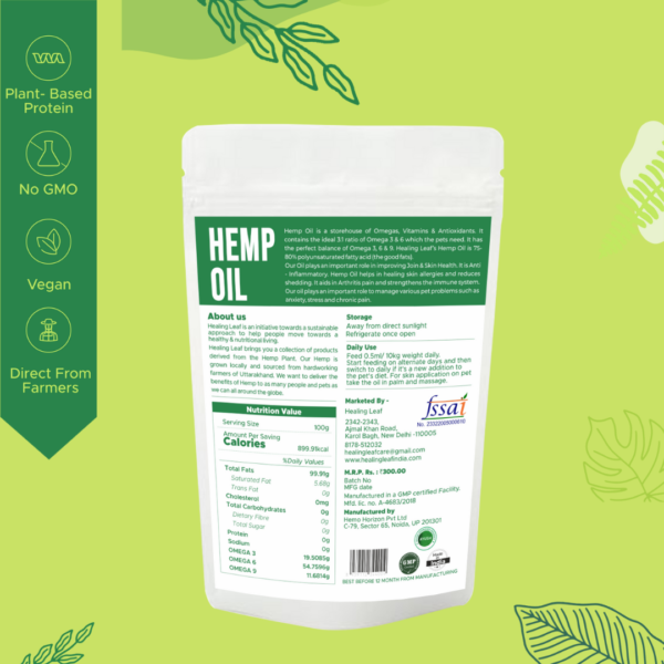 Healing Leaf Hemp Hearts – Pets Nutritional value
